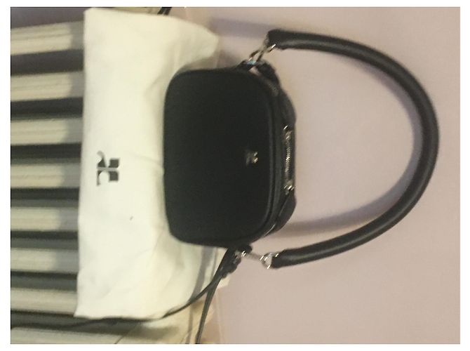 Borsa a tracolla Courreges in pelle nera Nero - vista 3