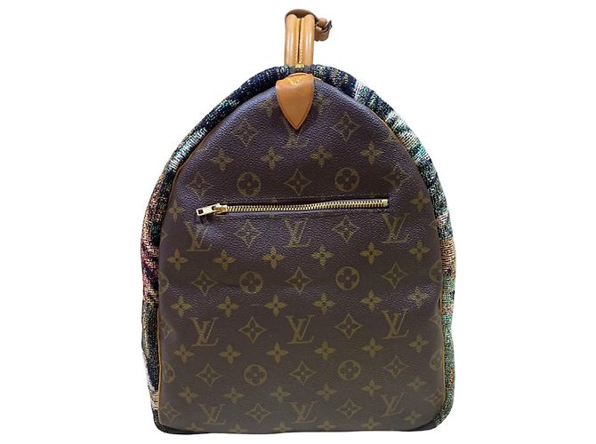 Abbesses Louis Vuitton Keepall 60 Botticelli "La Naissance de Venus" Marron Beige - vue 10