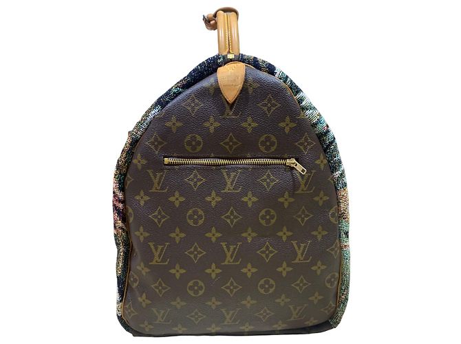 Abbesses Louis Vuitton Keepall 60 Botticelli "La Naissance de Venus" Marron Beige - vue 11