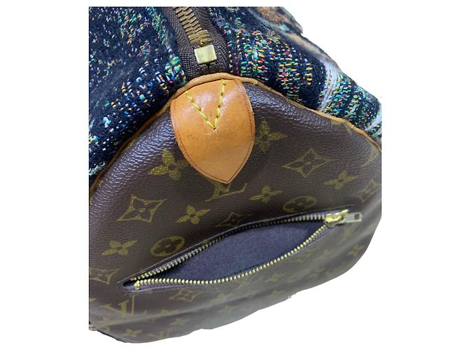 Abbesses Louis Vuitton Keepall 60 Botticelli "La Naissance de Venus" Marron Beige - vue 12