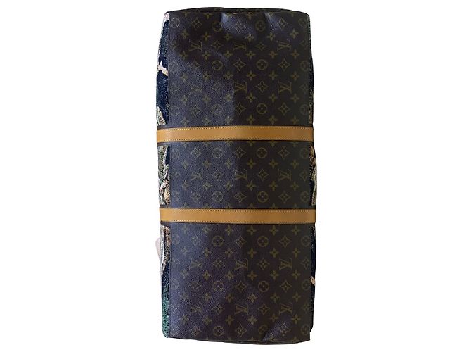 Abbesses Louis Vuitton Keepall 60 Botticelli "La Naissance de Venus" Marron Beige - vue 9