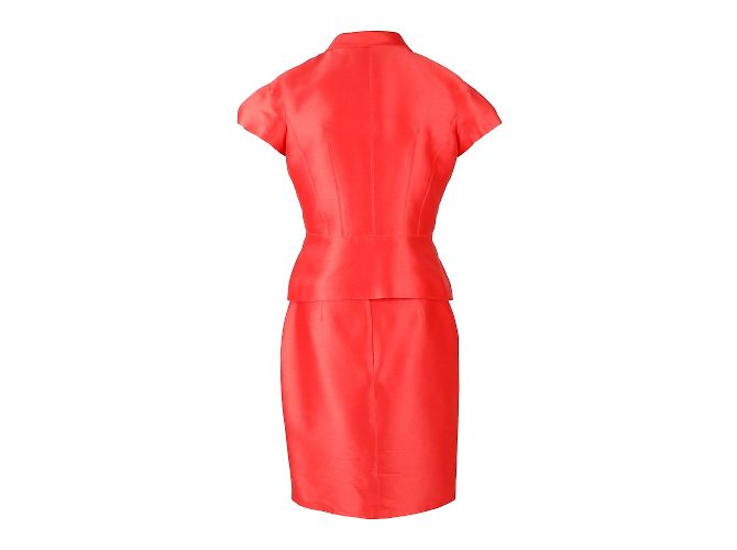 Oscar de la Renta Top- und Rock-Set Orange - Ansicht 3