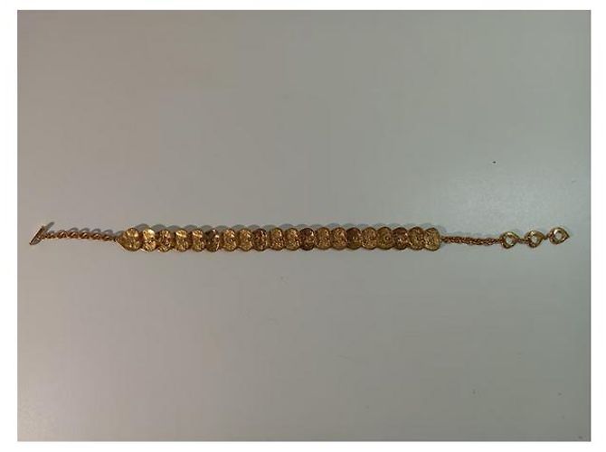 Collana Girocollo Yves Saint Laurent Cuori Articolati Dorati D'oro - vista 5