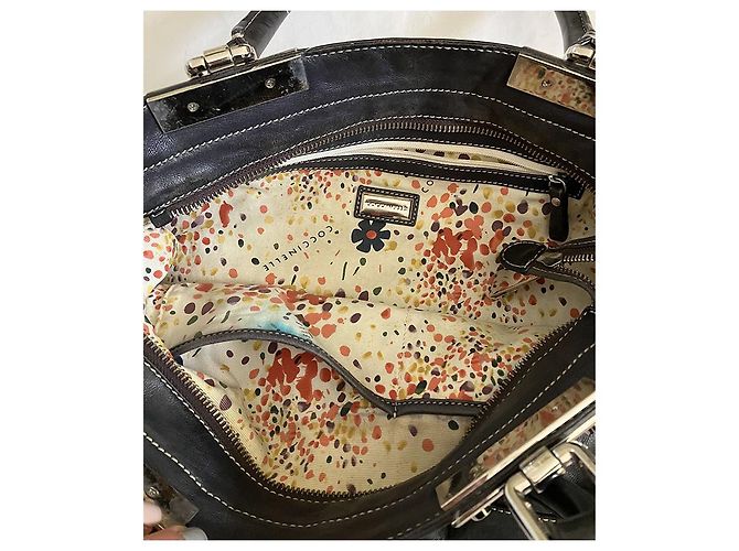 Autre Marque Borsa a spalla in pelle nero antracite - vista 5