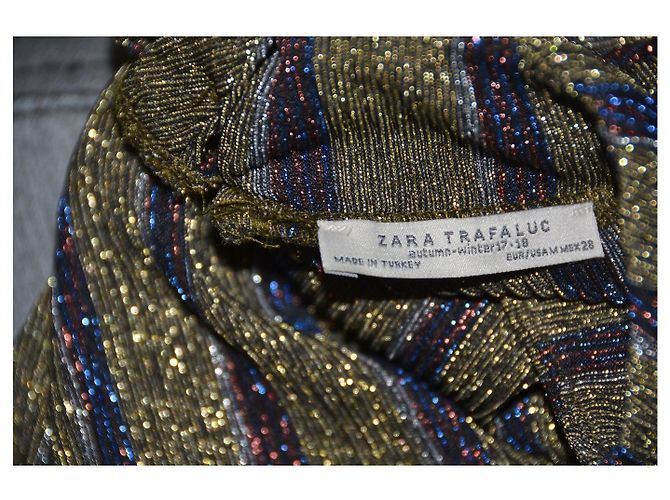 Zara Metallic Mesh Oberteil Größe M Mehrfarben - Ansicht 3
