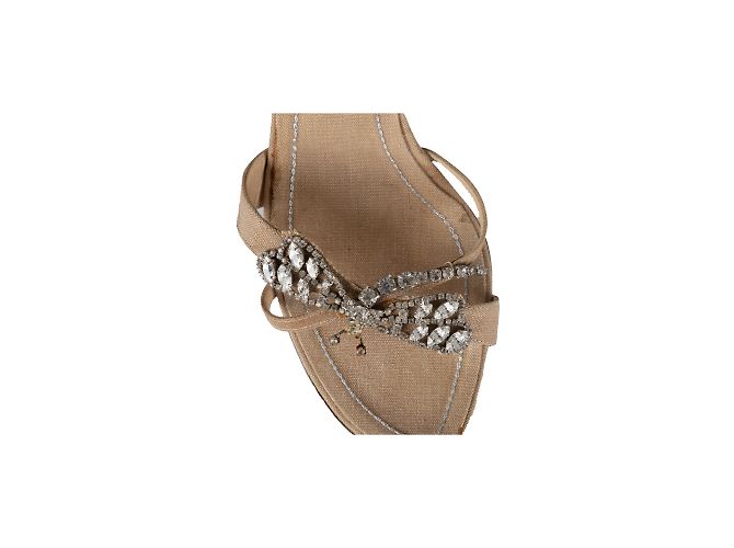 Sandali Slingback Rene Caovilla Firefly Beige - vista 5