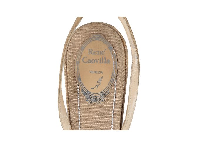 Sandali Slingback Rene Caovilla Firefly Beige - vista 6