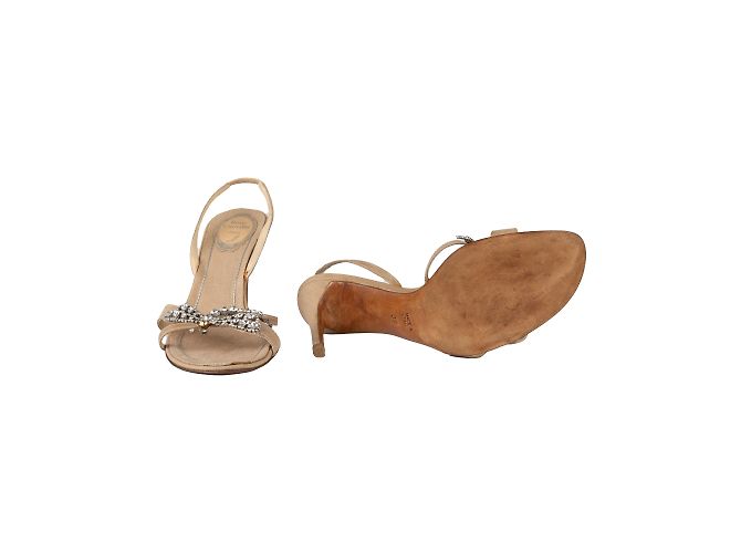 Sandali Slingback Rene Caovilla Firefly Beige - vista 8