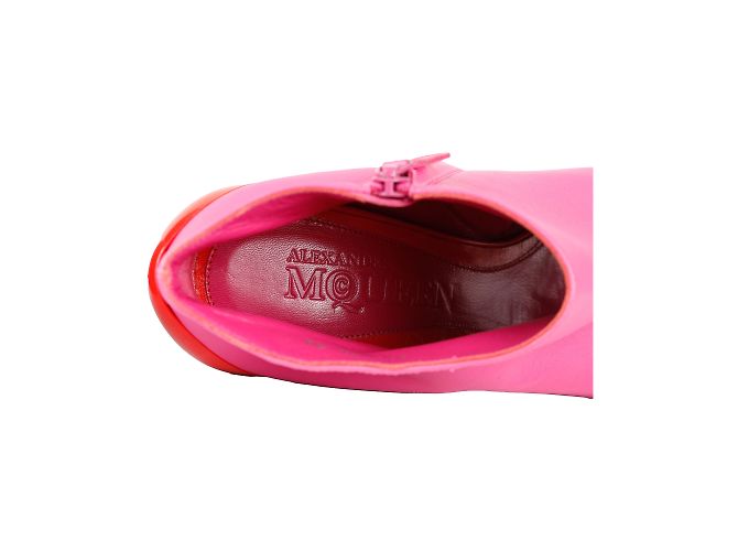 Alexander McQueen Botines Peeptoe Rosa - vista 7
