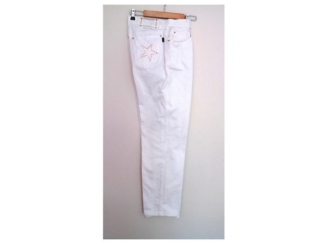 Pantalones blancos Laurèl de algodón talla 42 - vista 3