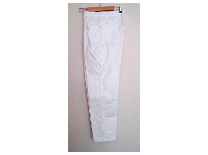Pantalones blancos Laurèl de algodón talla 42 - vista 4