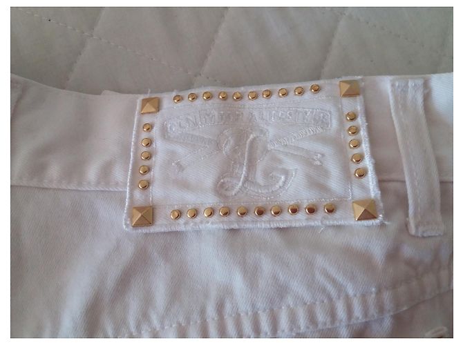 Pantalones blancos Laurèl de algodón talla 42 - vista 6