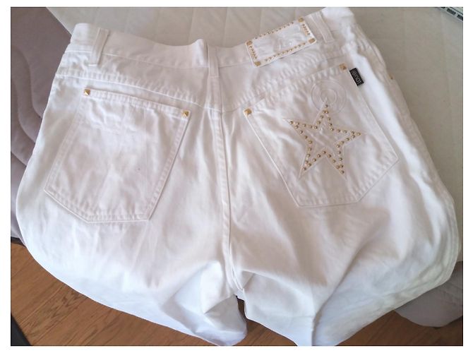 Pantalones blancos Laurèl de algodón talla 42 - vista 7