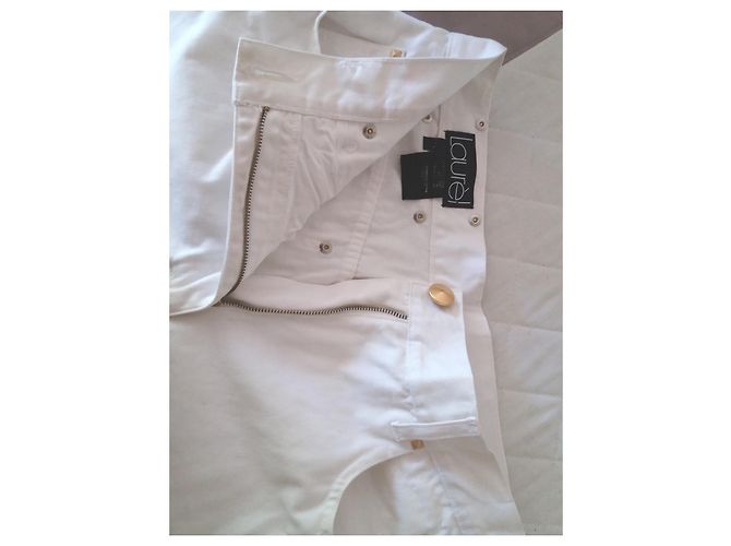 Pantalones blancos Laurèl de algodón talla 42 - vista 8