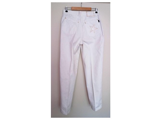 Pantalones blancos Laurèl de algodón talla 42 - vista 9