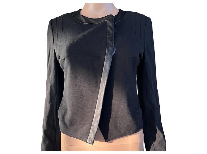 Diane Von Furstenberg Lederjacke Schwarz - Ansicht 2