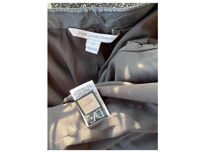 Diane Von Furstenberg Lederjacke Schwarz - Ansicht 3