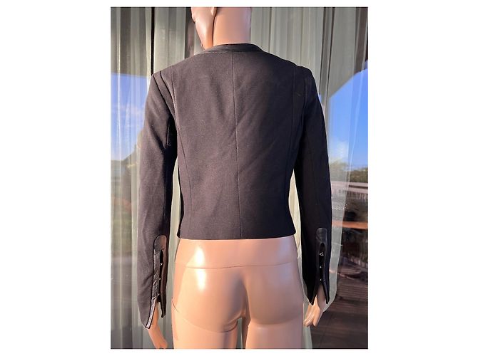 Diane Von Furstenberg Lederjacke Schwarz - Ansicht 5
