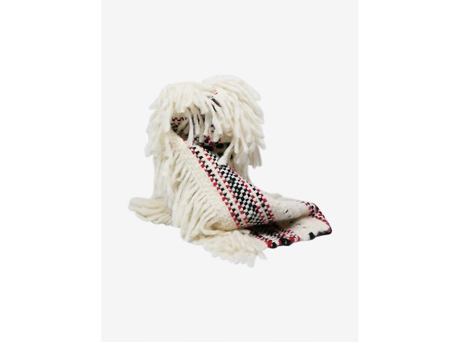 Gabriela Hearst Sciarpa in cashmere con frange color crema - vue 4