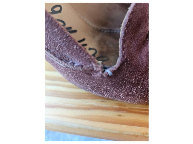 Mocassini Lanvin bordeaux in pelle con pompon in scamosciato Bordò - vista 6