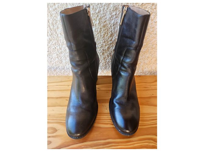 Stivaletti Armani in pelle nera Nero - vista 9