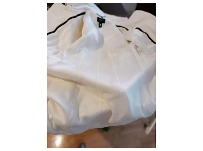 Autre Marque Abrigo Mango MGN Blanco de Algodón - vista 6