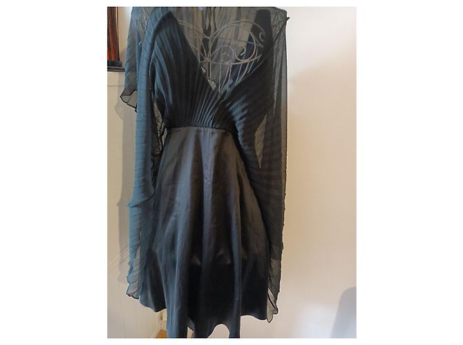 Vestido Les Petites de seda Negro - vista 6