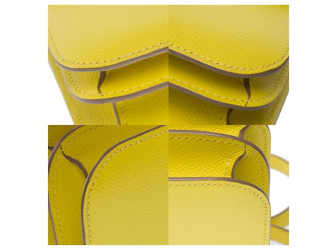 Hermès Sac HERMES Constance en Cuir Jaune - 101390 - vue 11