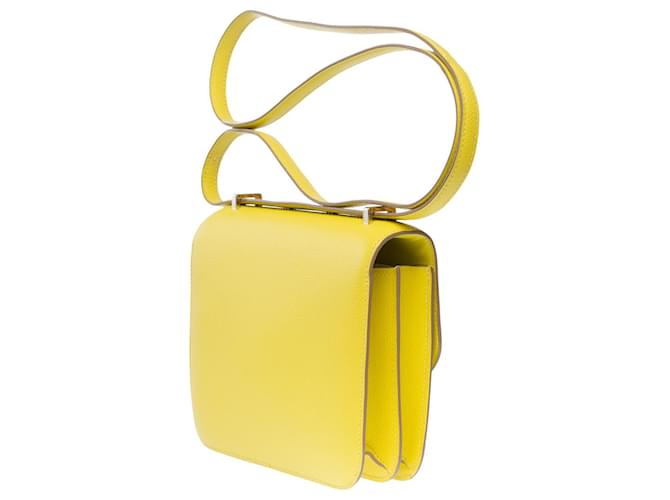 Hermès Sac HERMES Constance en Cuir Jaune - 101390 - vue 5