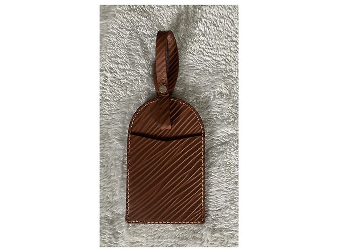 Louis Vuitton Ciondolo per borsa Etichetta bagaglio Marrone Pelle - vista 3