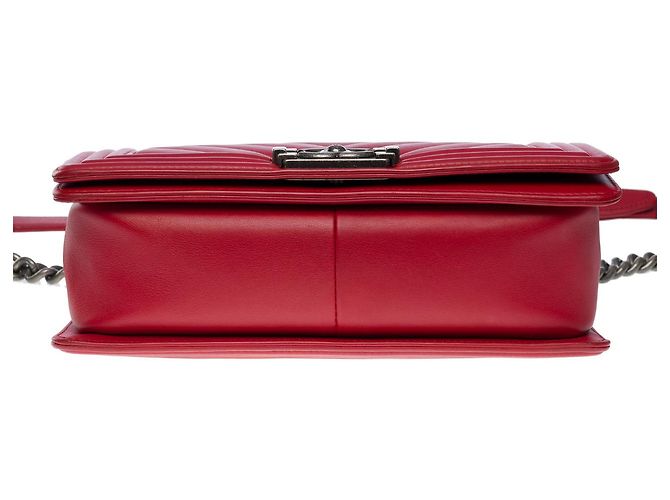 CHANEL Boy Bag in Red Leather - 101207 - view 10