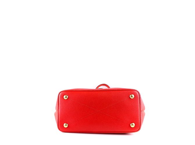 LOUIS VUITTON - Citadine tote bag in embossed red grained leather - view 4