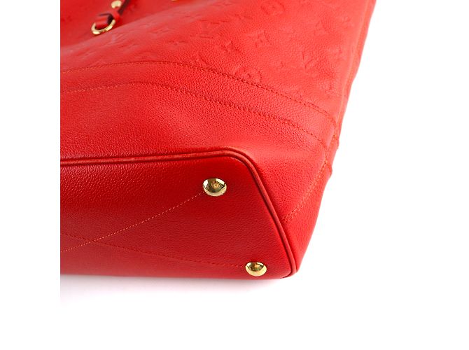 LOUIS VUITTON - Citadine tote bag in embossed red grained leather - view 5