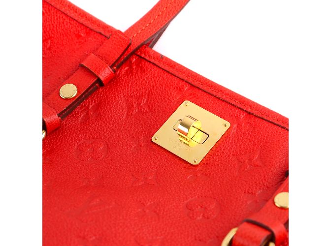LOUIS VUITTON - Citadine tote bag in embossed red grained leather - view 6