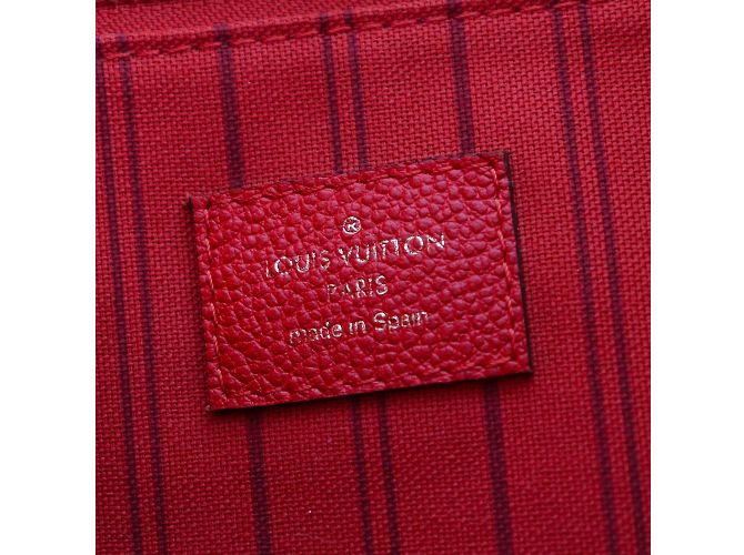 LOUIS VUITTON - Citadine tote bag in embossed red grained leather - view 8
