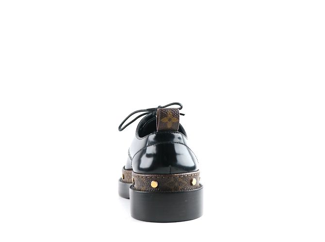 LOUIS VUITTON - Mocassini Richelieu in pelle verniciata nera (taglia 36) Nero - vista 5