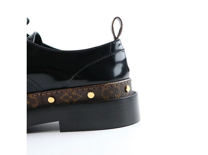 LOUIS VUITTON - Mocassini Richelieu in pelle verniciata nera (taglia 36) Nero - vista 6
