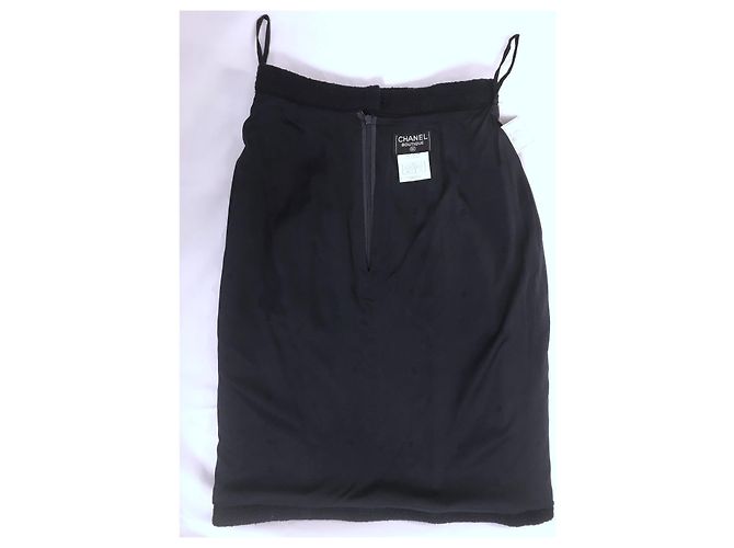 Chanel terno de saia de lã boucle Azul marinho Azul escuro - vista 14
