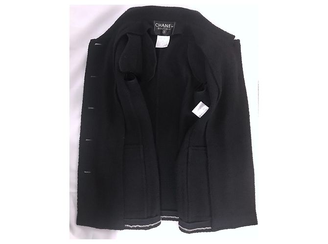 Chanel terno de saia de lã boucle Azul marinho Azul escuro - vista 5