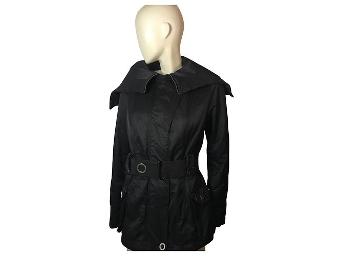Parka Guess Negra de Algodón y Nylon Negro - vista 2