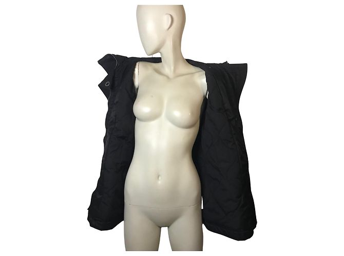 Parka Guess Negra de Algodón y Nylon Negro - vista 3