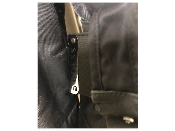 Parka Guess Negra de Algodón y Nylon Negro - vista 6