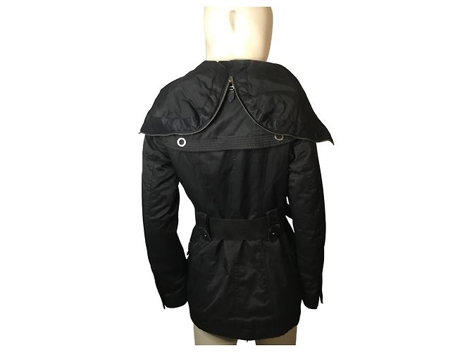 Parka Guess Negra de Algodón y Nylon Negro - vista 8