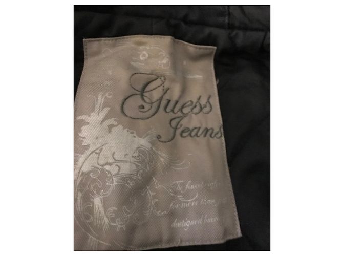 Parka Guess Negra de Algodón y Nylon Negro - vista 9
