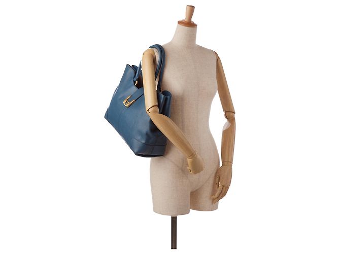 Fendi Blue Chameleon Shopper Tote - view 12
