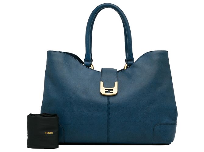 Fendi Blue Chameleon Shopper Tote - view 13