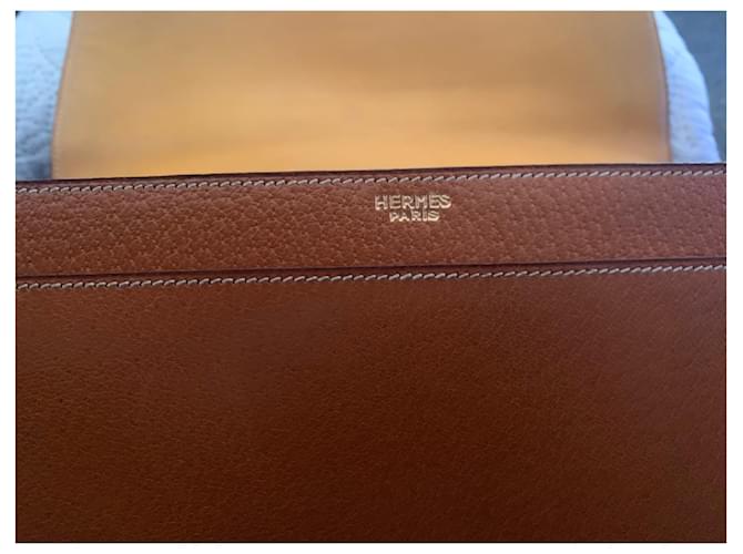 Borsa Hermès Camel in pecarì e agnello Cammello - vista 3