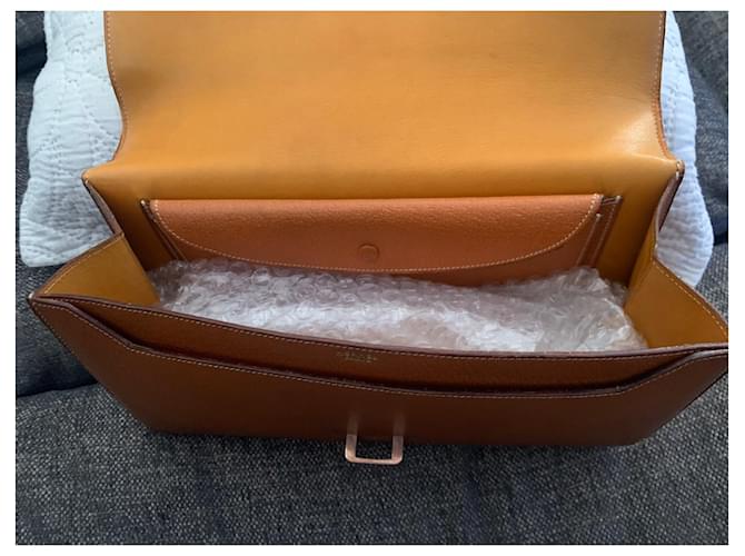 Borsa Hermès Camel in pecarì e agnello Cammello - vista 4