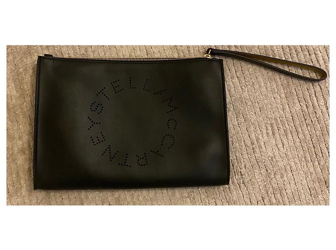 Stella Mc Cartney Pochette nera con cinturino da polso Nero - vista 7