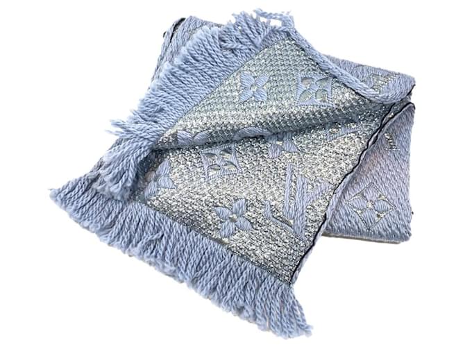 Louis Vuitton Sciarpa Logomania blu brillante - vista 2